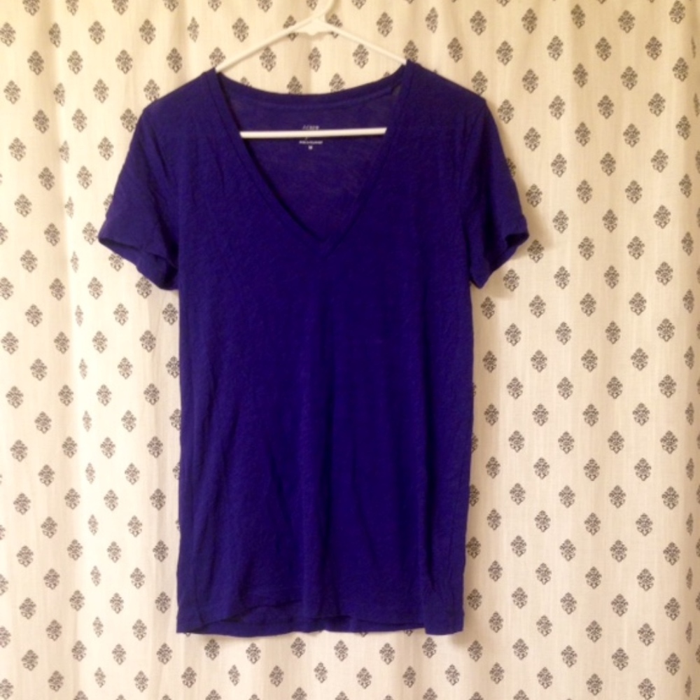 J. Crew Vintage Cotton V-Neck Tee